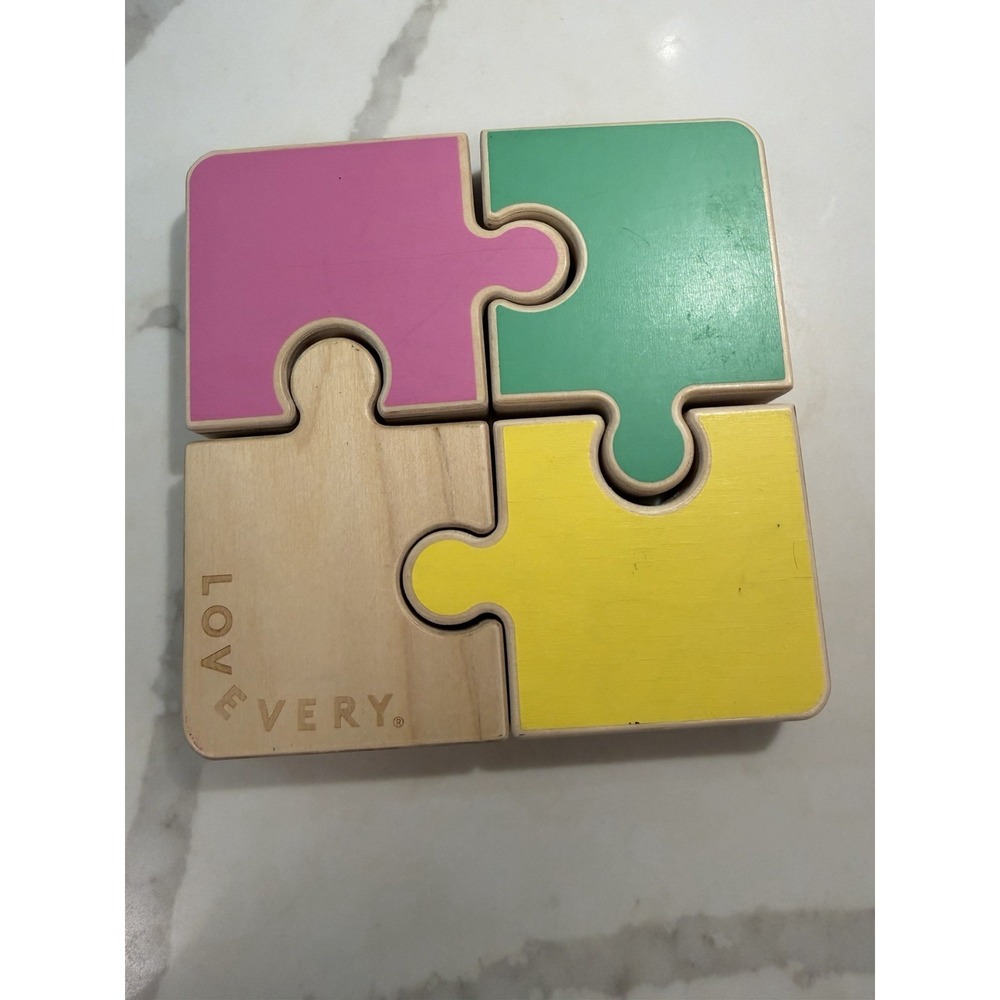 Lovevery Chunky Wooden Jigsaw Puzzle From The Companion Play Kit 22-24 months